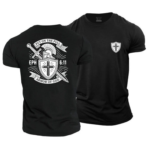 Men's Spartan Armor Of God Cotton T-Shirt